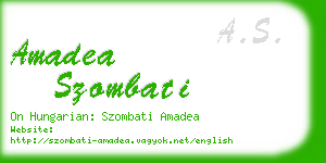 amadea szombati business card